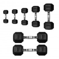 Гантель 25кг Perform Better Rubber Encased Hex Dumbbells 4137-25\BK-25-00