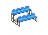 Трибуна для зрителей на 8 мест (цвет черный) Dinamika ZSO-004254