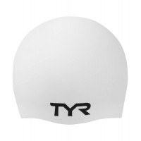 Шапочка для плавания TYR Wrinkle Free Silicone Cap LCS\100 белый