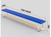 Скамейка гимнастическая полумягкая, ножка - металл Glav 04.303.1-2000 Длина 200см