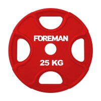 Диск олимпийский обрезиненный Foreman PRR, 25 кг PRR-25KG Красный