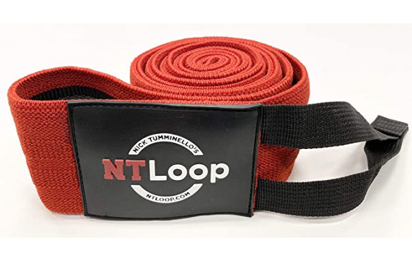 Тканевый амортизатор Perform Better NT Loop-Burn 1239-01-Red-Burn\RD-00-00 127 х 7,5 см, низкое сопротивление, до 20 кг, красный/черный 600_380