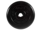 Диск обрезиненный d26мм MB Barbell MB-AtletB26-5 5кг черный