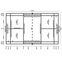 Разметка игрового поля бадминтон