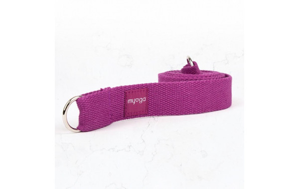 Ремень для йоги 180 см Yoga Belt and Sling 2 in 1 Myga RY1135 сливовый 600_380