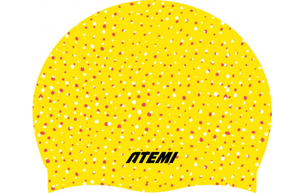 Шапочка для плавания Atemi silicone cap Point yellow TSC1PY Принт 600_380