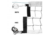 Сетка волейбольная ФСИ нить 3,0 мм, проф., трос кевларовый FS-V-№8 черный