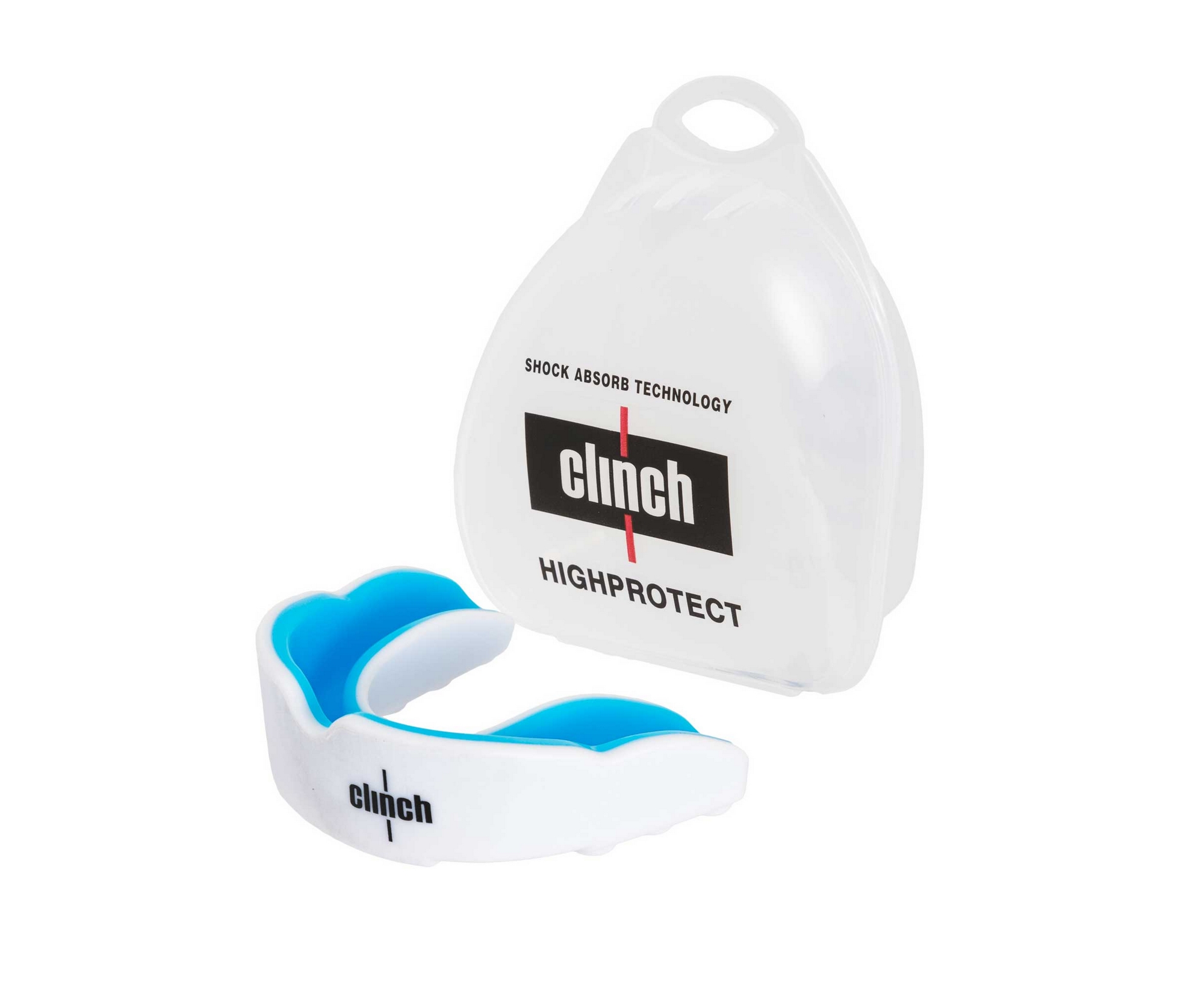 Капа одночелюстная Clinch Shield Double Layer Mouthguard C512 бело-синий 2000_1639