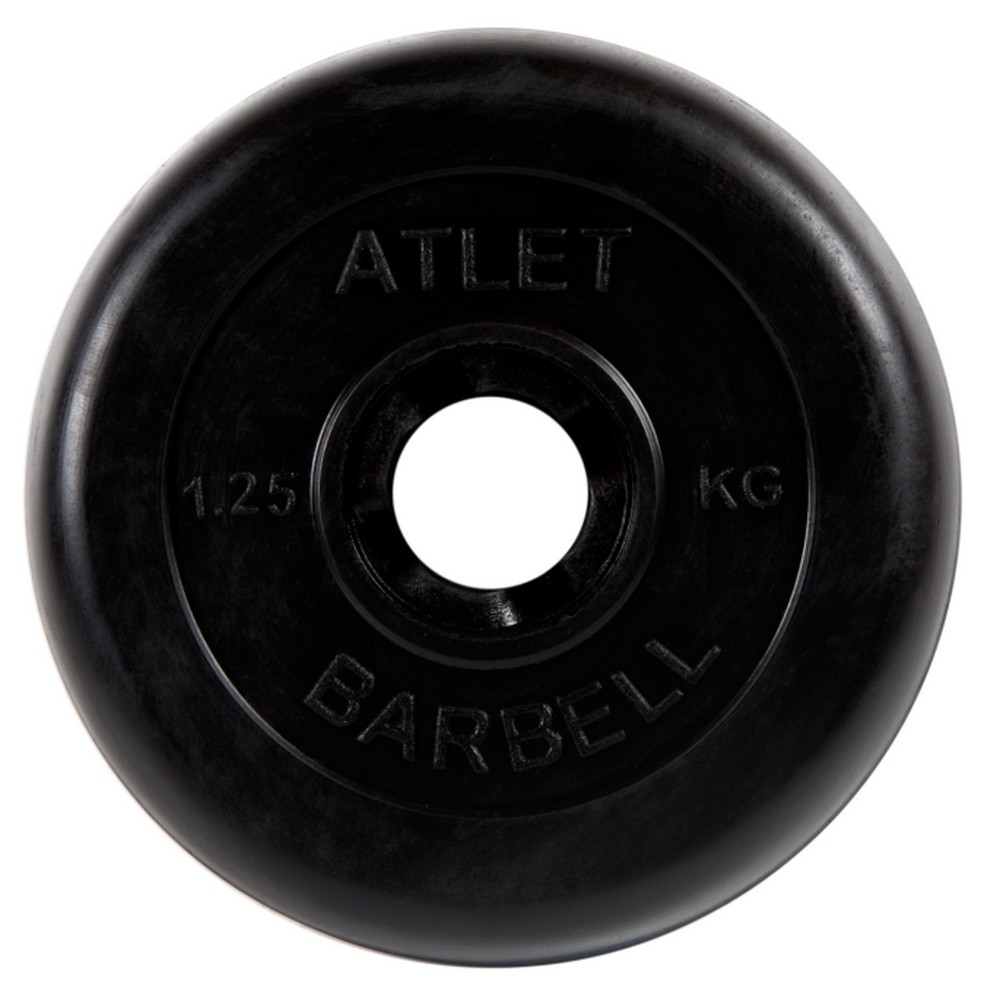 Диск обрезиненный d26мм MB Barbell MB-AtletB26-1,25 1,25кг черный 994_1000