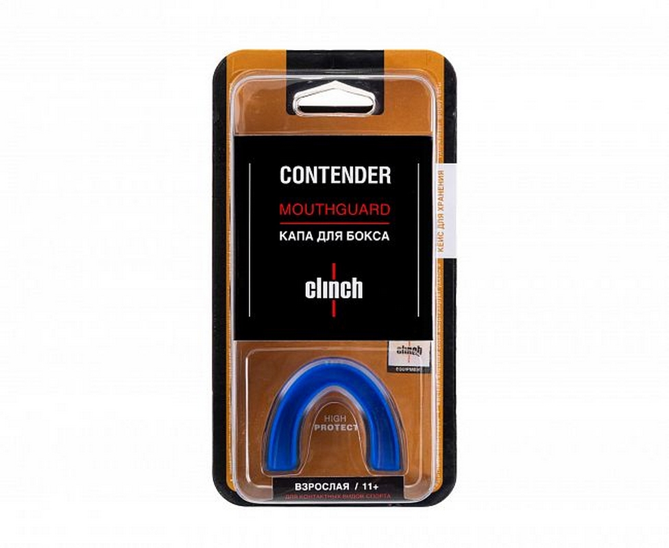 Капа одночелюстная Clinch Contender Triple Layer Mouthguard C513 сине-черный 976_800