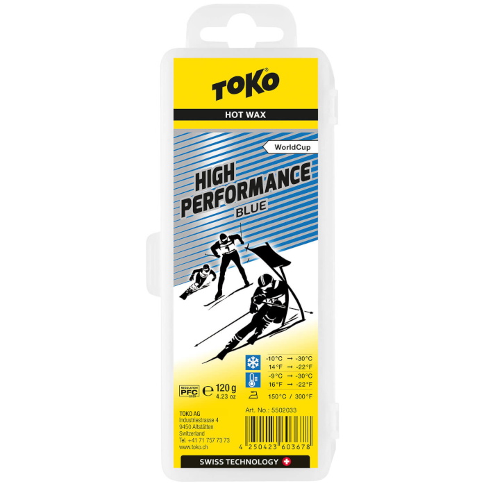 Парафин высокофтористый TOKO High Performance blue (-10°С -30°С) 120 г. 700_700