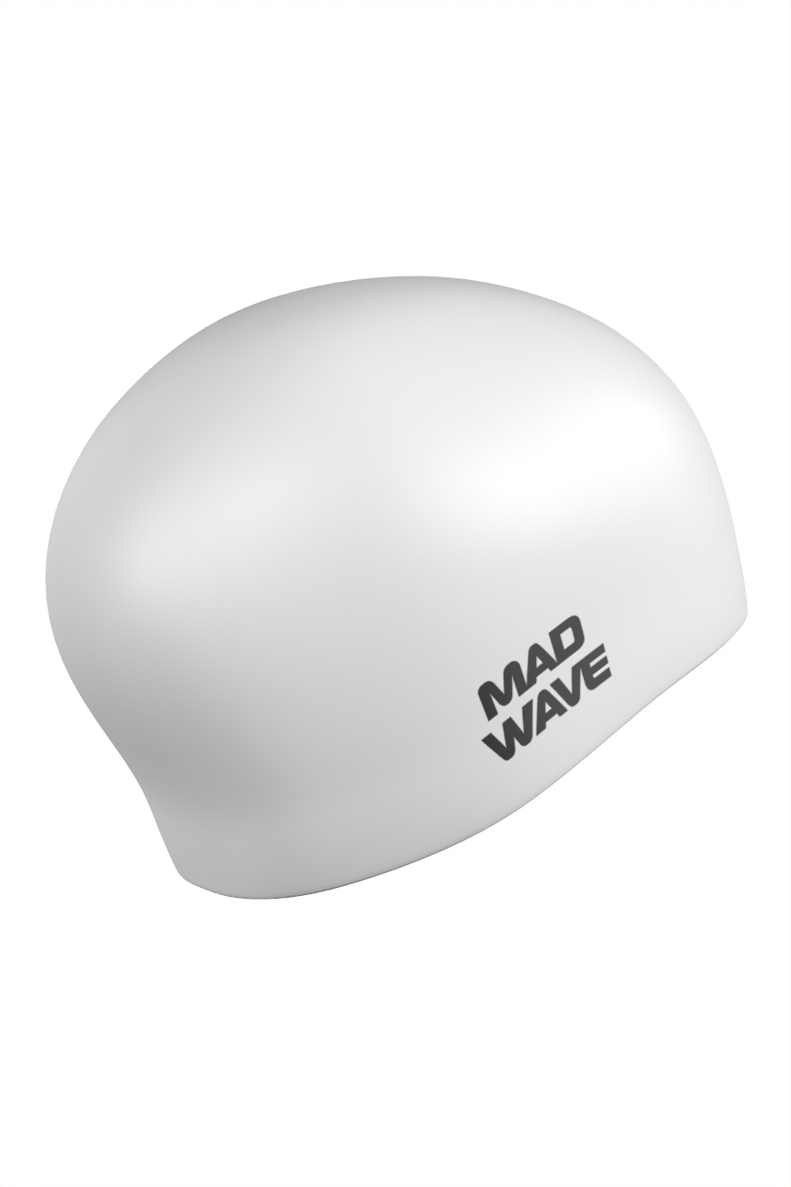 Силиконовая шапочка Mad Wave Long hair silicone M0511 01 0 02W белый 870_1305