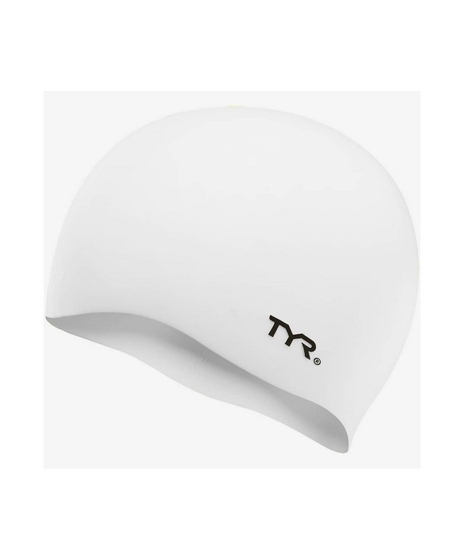 Шапочка для плавания TYR Wrinkle Free Silicone Cap LCS\100 белый 665_800