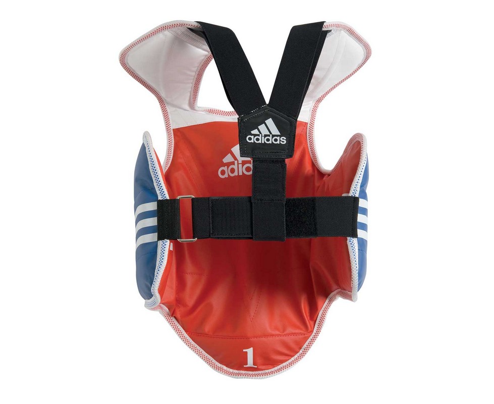 Защита корпуса двухсторонняя Adidas Kids Body Protector Reversible WTF сине-красная adiTKP01 979_800