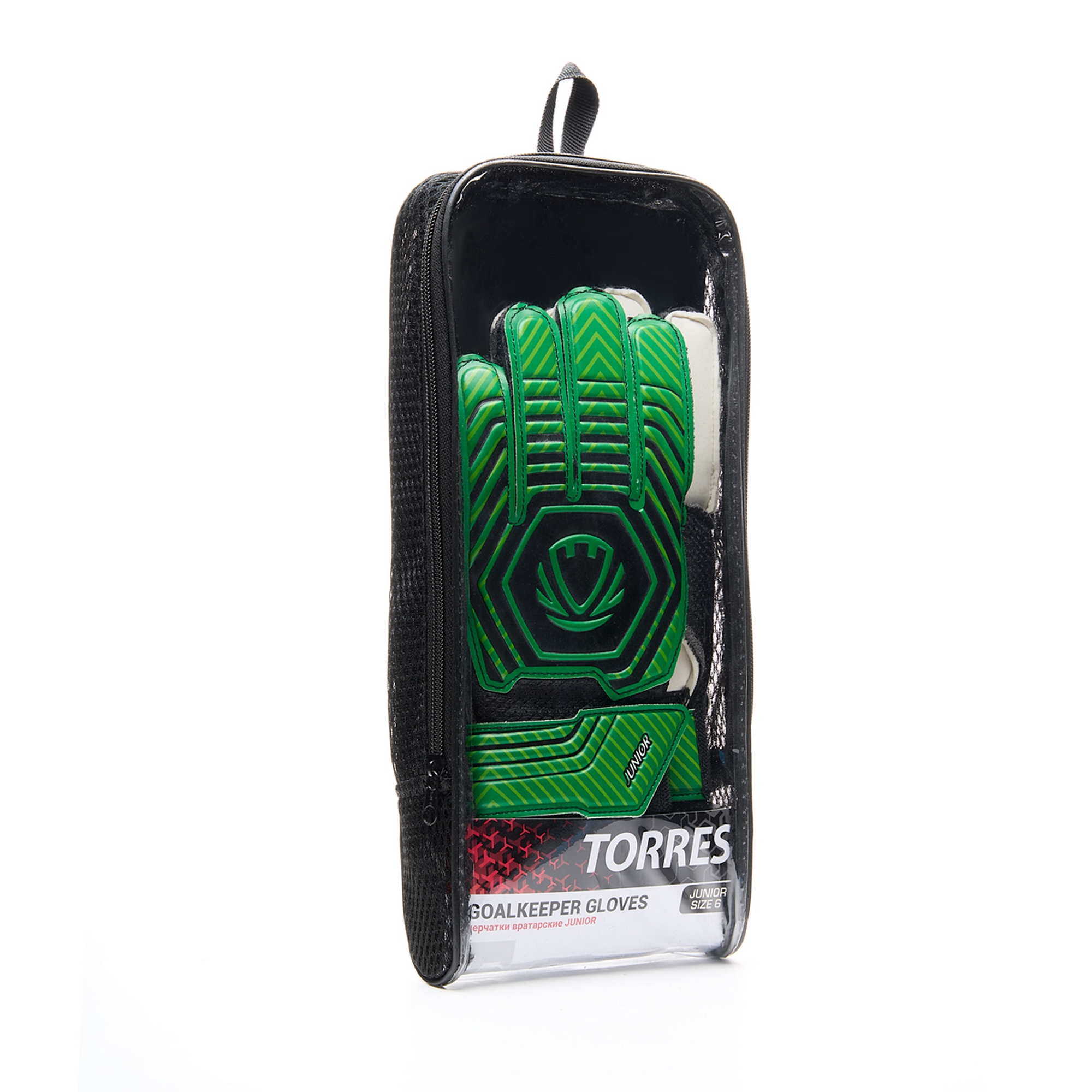 Перчатки вратарские Torres Junior FG0523606 черно-зеленый 2000_2000