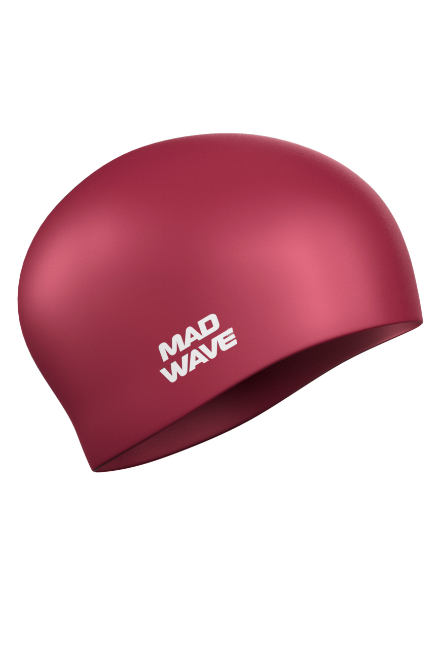 Силиконовая шапочка Mad Wave Long hair silicone M0511 01 0 25W бордовый 870_1305