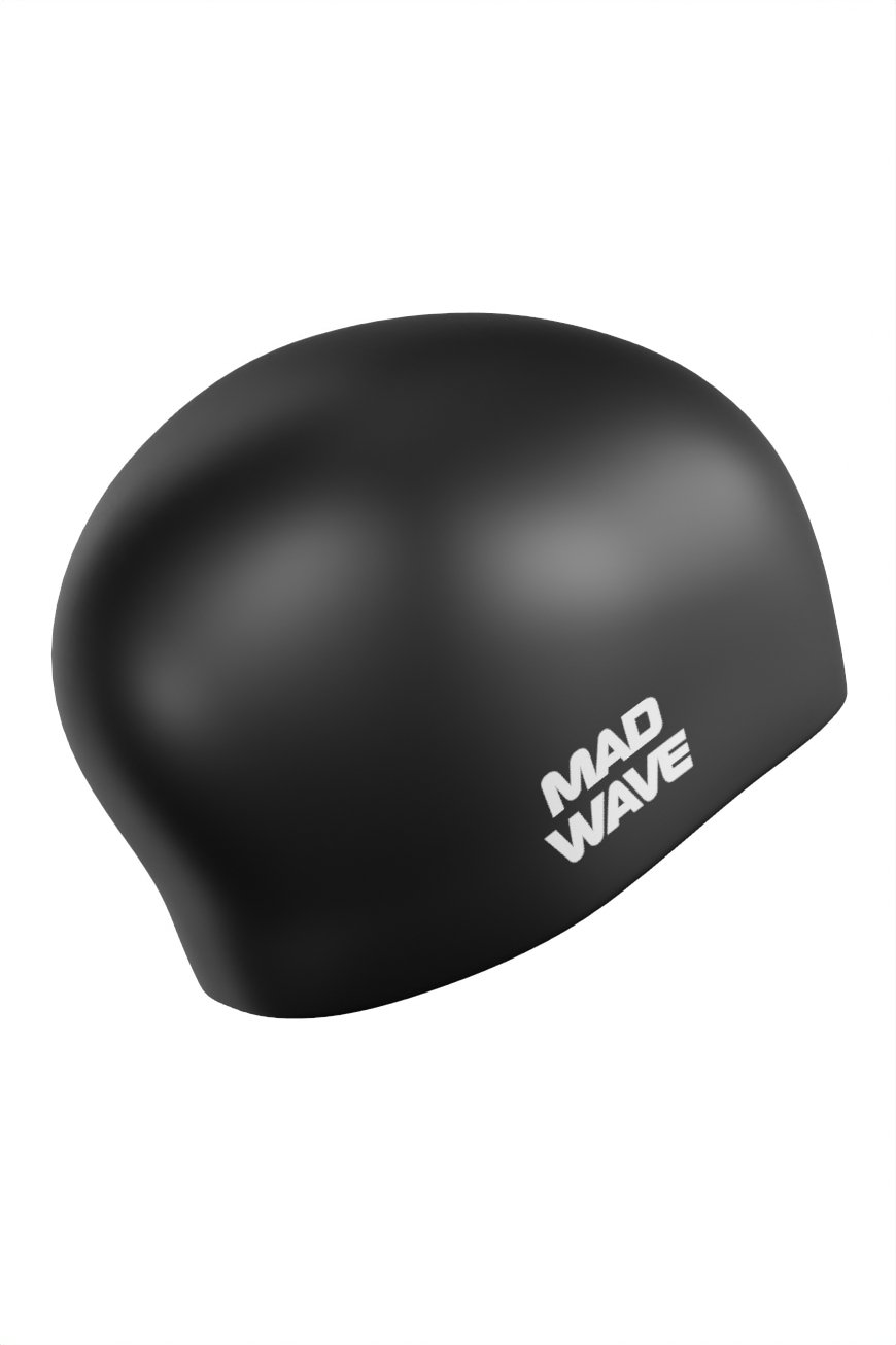 Силиконовая шапочка Mad Wave Long hair silicone M0511 01 0 01W черный 870_1305