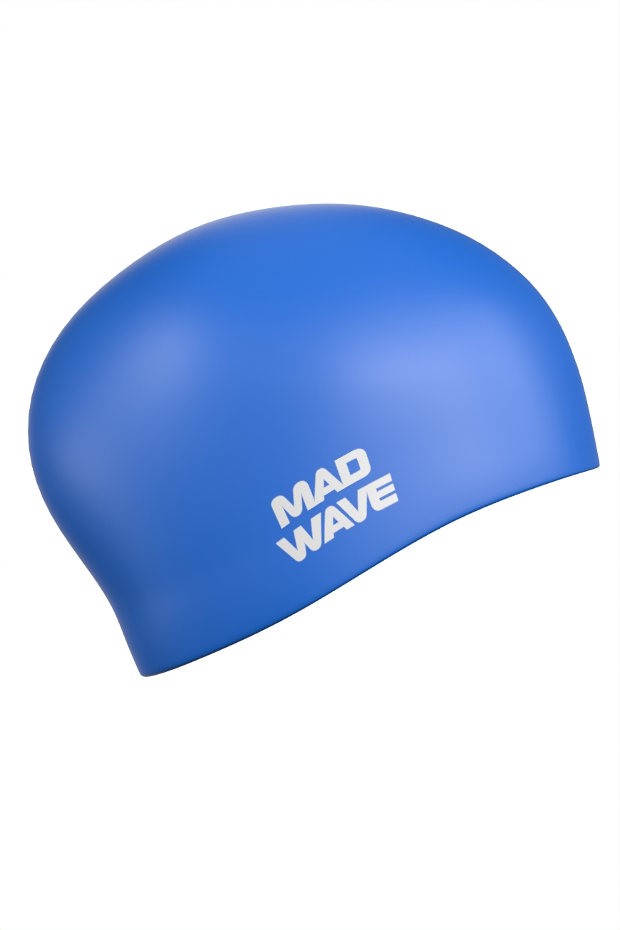 Силиконовая шапочка Mad Wave Long hair silicone M0511 01 0 04W синий 870_1305