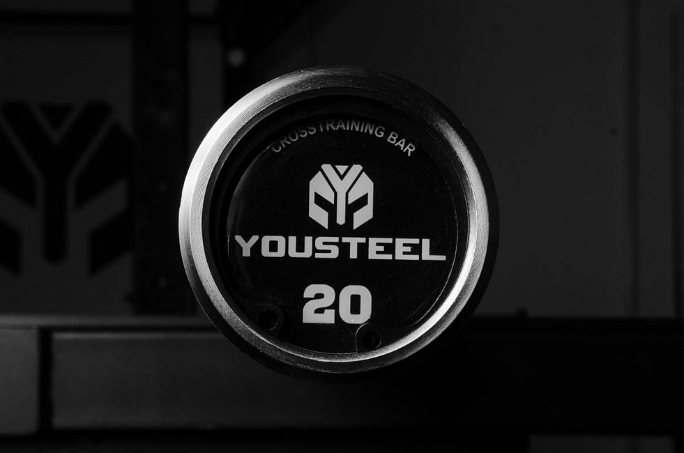 Гриф YouSteel Training Bar XF-20, 20кг, длина 2200мм, D28мм, bushing, черный оксид + хром 981_650