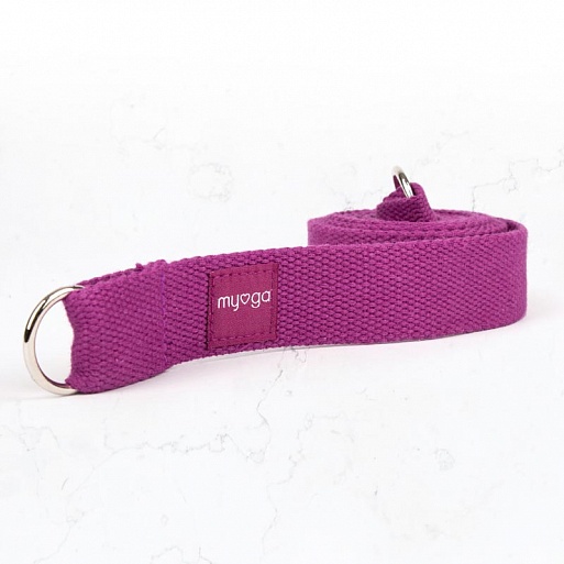 Ремень для йоги 180 см Yoga Belt and Sling 2 in 1 Myga RY1135 сливовый 513_513