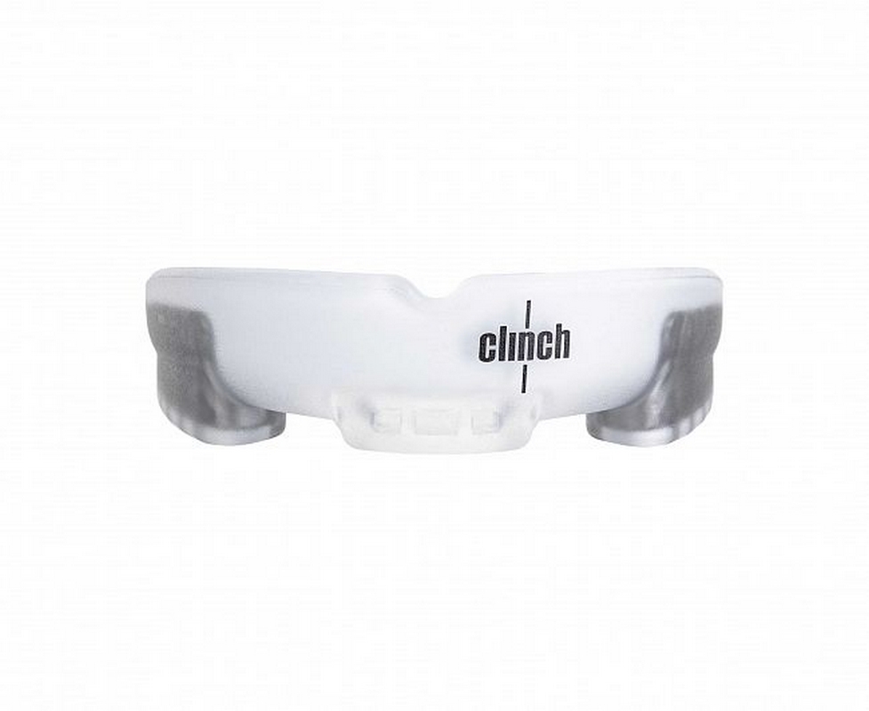 Капа одночелюстная Clinch Contender Triple Layer Mouthguard C513 бело-серебристый 977_800