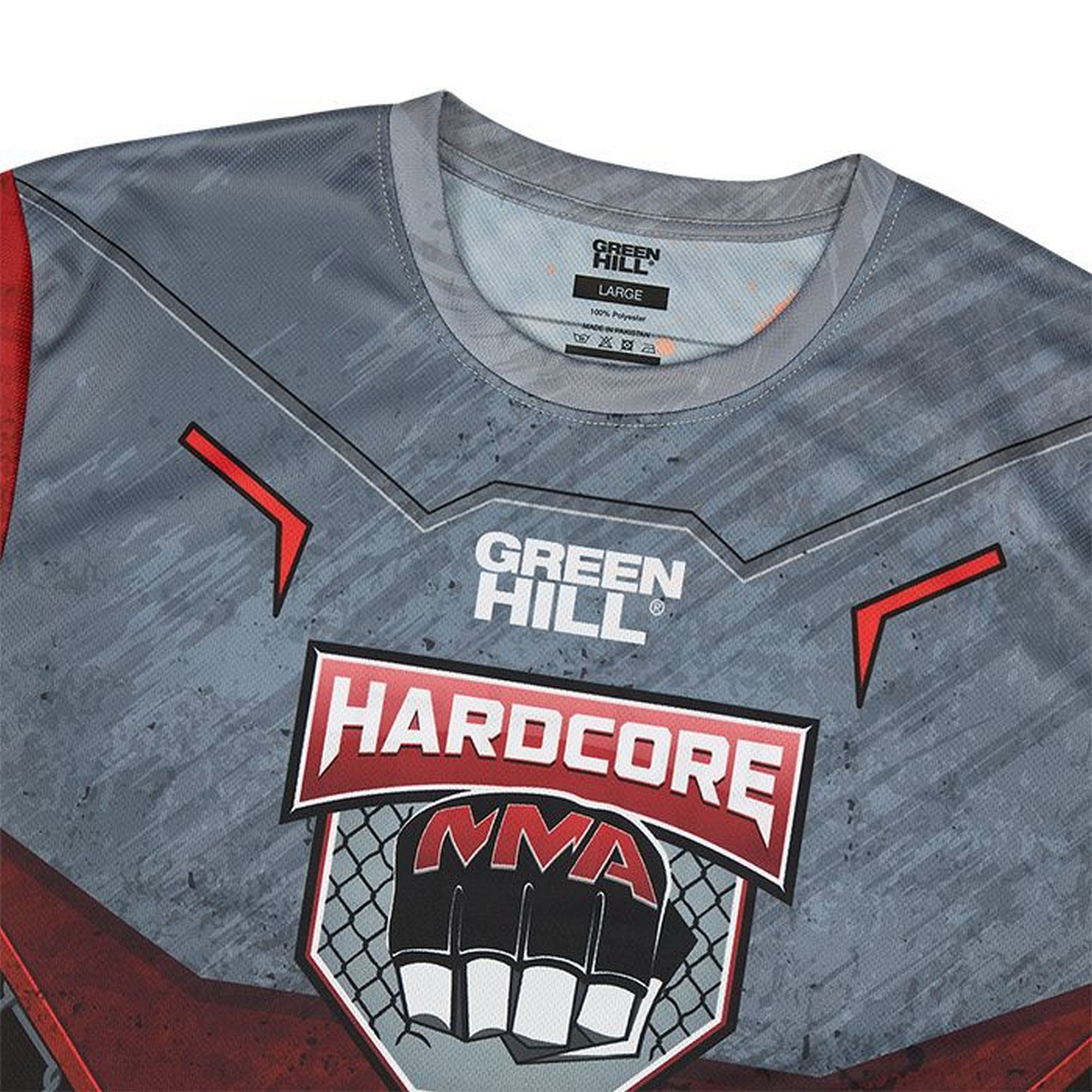 Футболка Green Hill Hardcore MMA TSH-10570 красно-черный 2000_2000