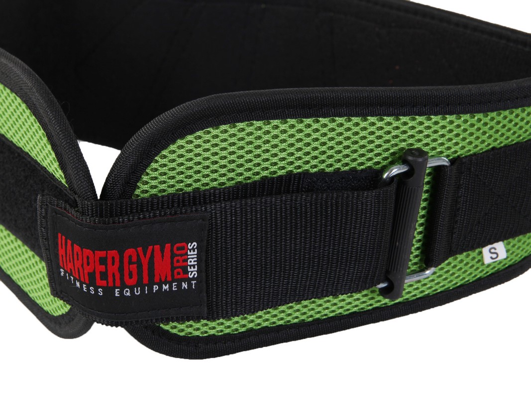 Пояс для тяжелой атлетики Harper Gym JE-2624 черн\зел неопрен 1067_800