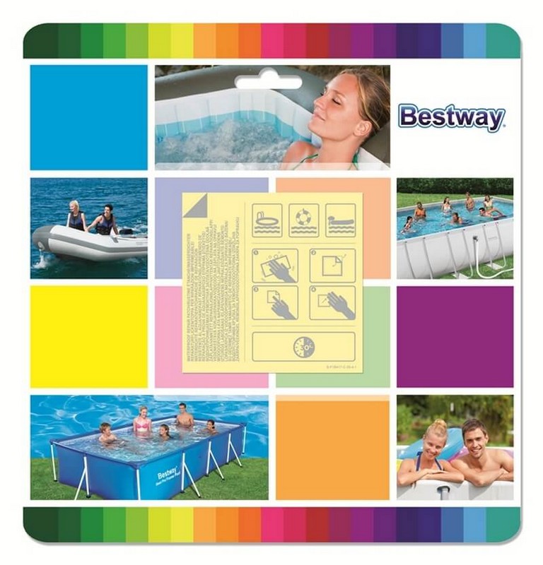 Ремкомплект Bestway водостойкий, самоклеющиеся заплатки 62091 10шт 768_800