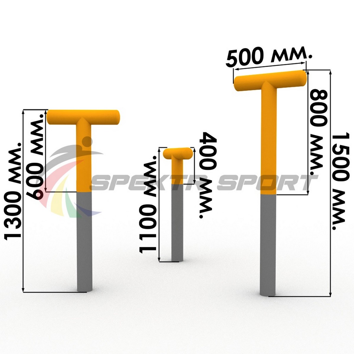 Упоры для отжиманий Воркаут под бетонирование Spektr Sport SP WRK-69 1200_1200