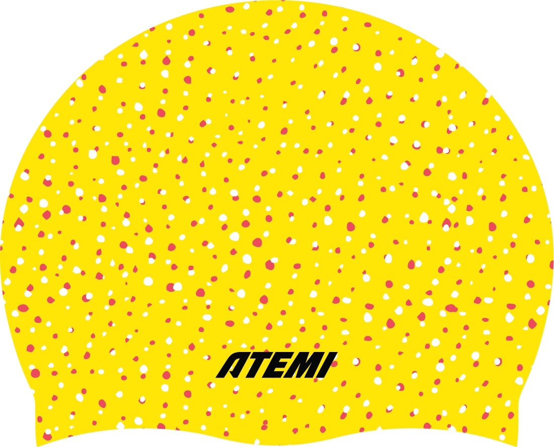 Шапочка для плавания Atemi silicone cap Point yellow TSC1PY Принт 1101_889