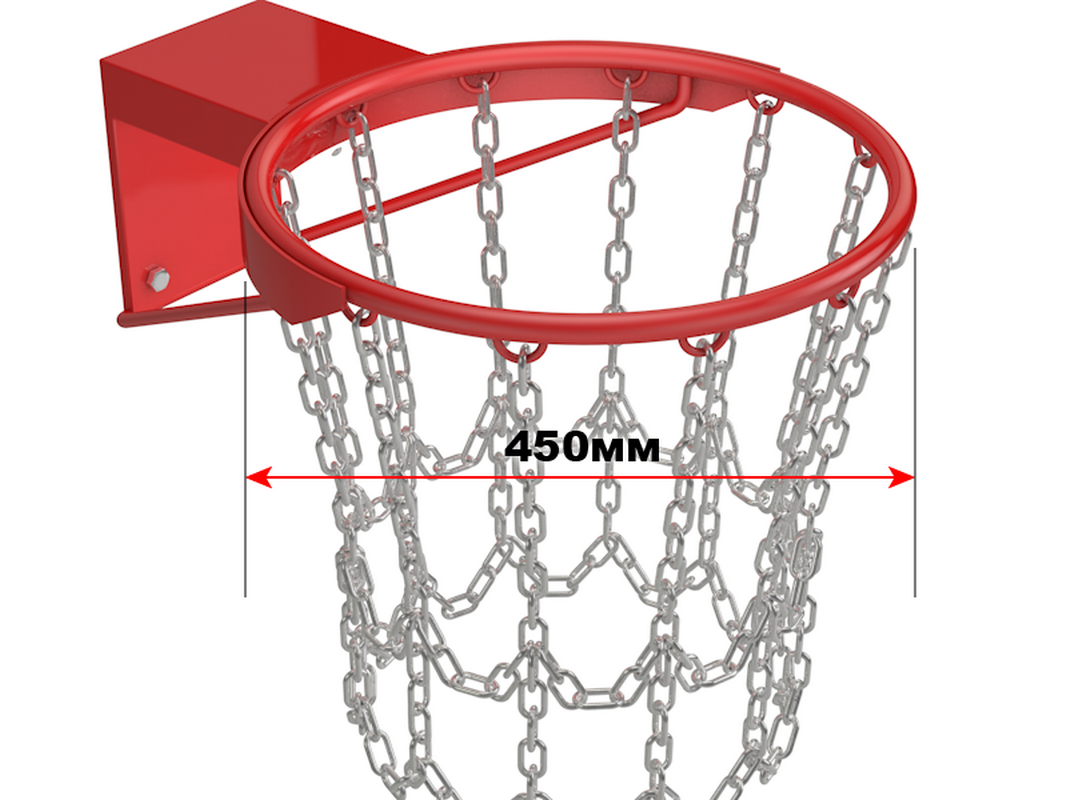 Кольцо баскетбольное антивандальное, усиленное, с цепью Glav 01.303 1067_800