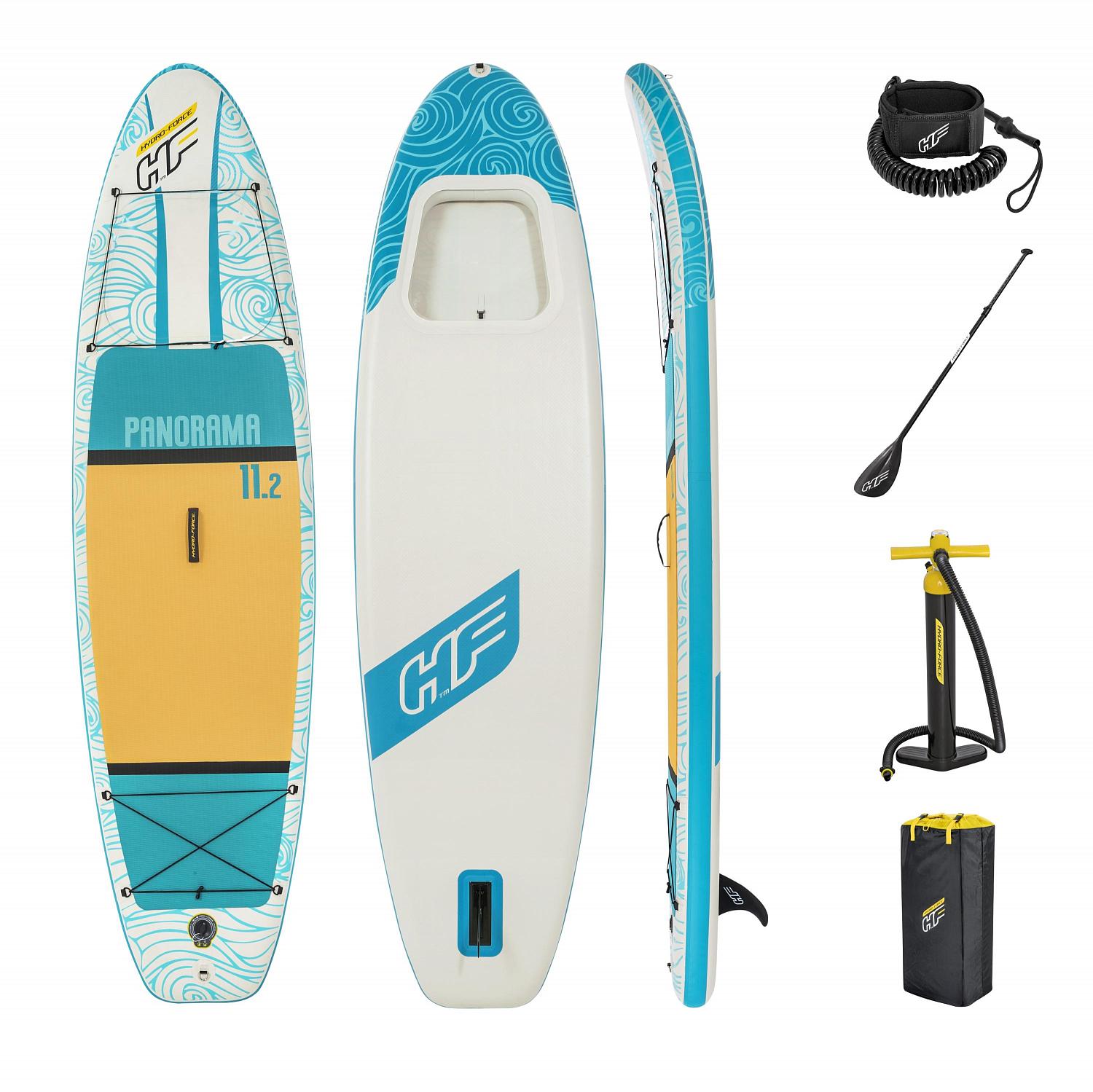 SUP-доска Panorama 340х89х15см, насос, весло, лиш, ремнабор, сумка, до 150кг Bestway 65363 1500_1499