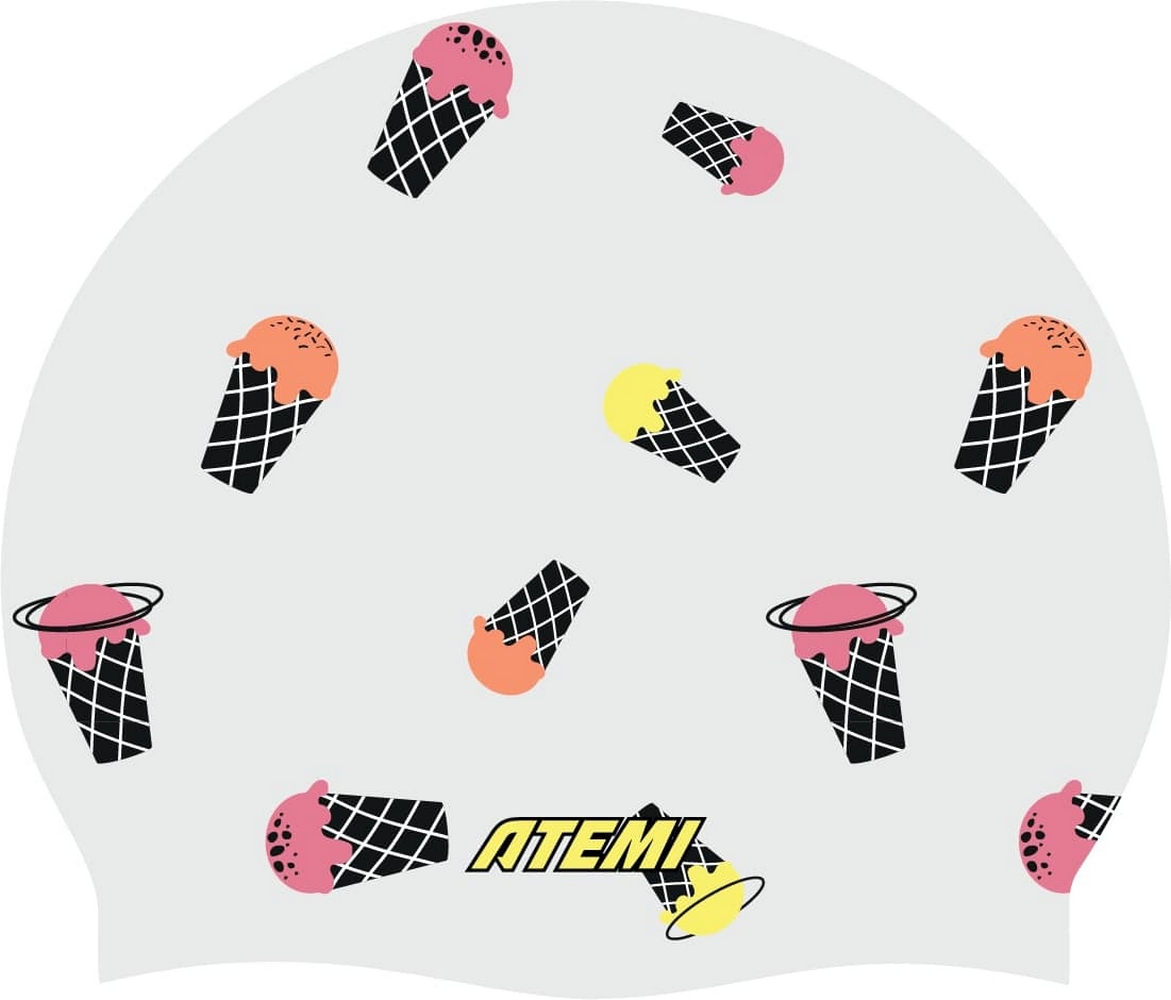 Шапочка для плавания Atemi silicone cap Ice cream hit TSC1ICH Принт 1171_1000