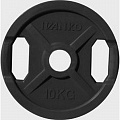 Диск обрезиненный 10 кг Johns DR71022 - 10B черный 120_120