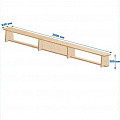 Скамейка гимнастическая 3500мм (фанерная) ножки фанера Dinamika 120_120